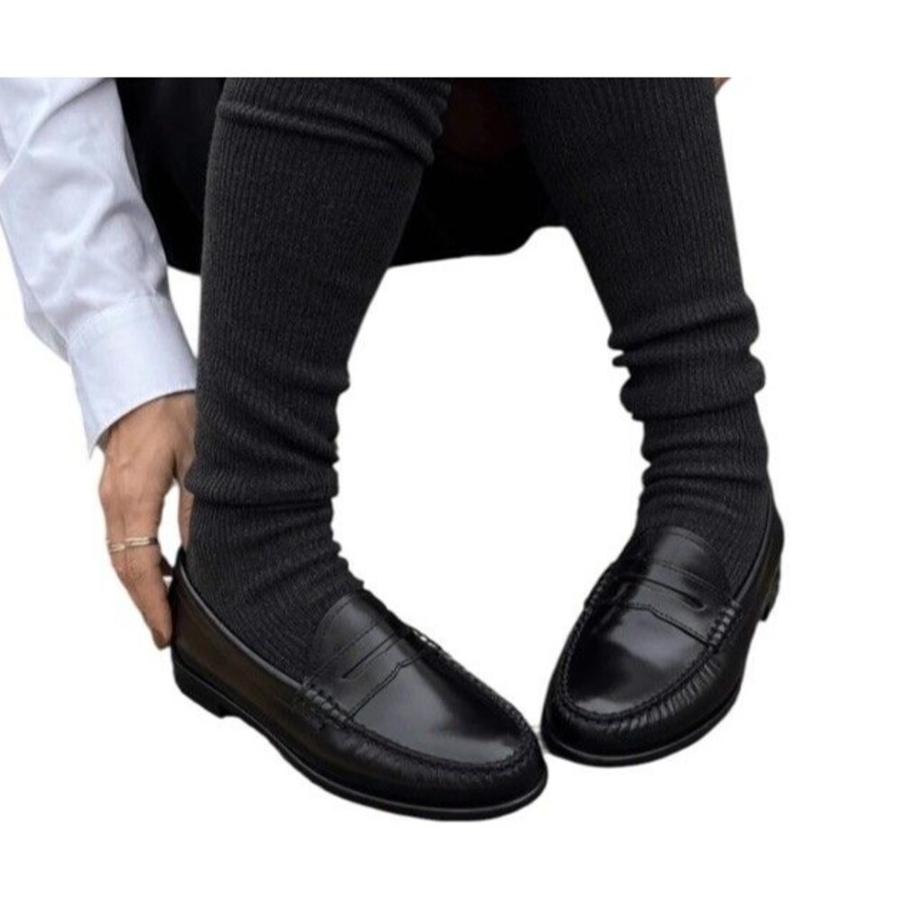 NEW G.H. BASS Weejuns Whitney Black Leather Loafer Women Slip On Y2K 8 GH BASS